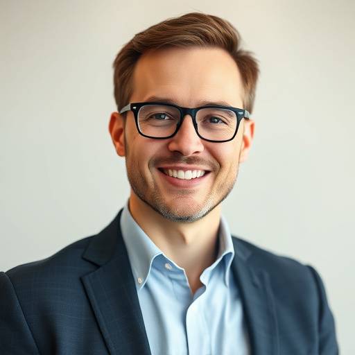 Porträt von Peter Müller, einem charismatischen Präsentationstrainer mit Brille.